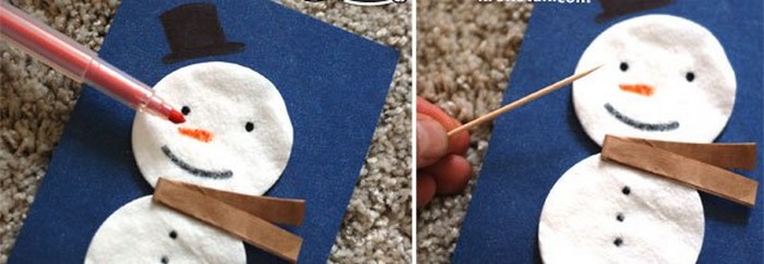 5 новогодних украшений из ватных дисков, которые легко сделать с детьми