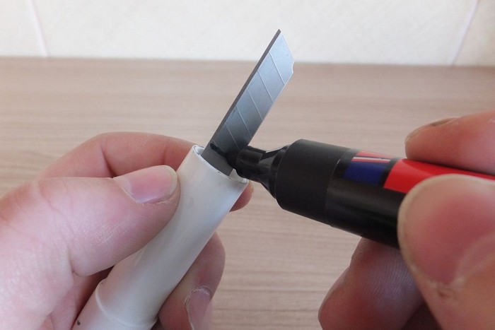 Как сделать складной нож из гигиенической помады