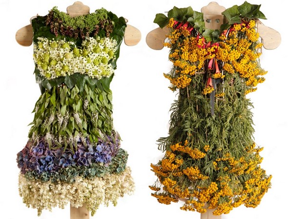 Полностью натуральная арт-коллекция платьев «Little Green Dresses»