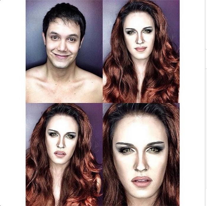 Телеведущий Паоло Баллестерос (Paolo Ballesteros) примеряет макияж голливудских красавиц: Белла Свон