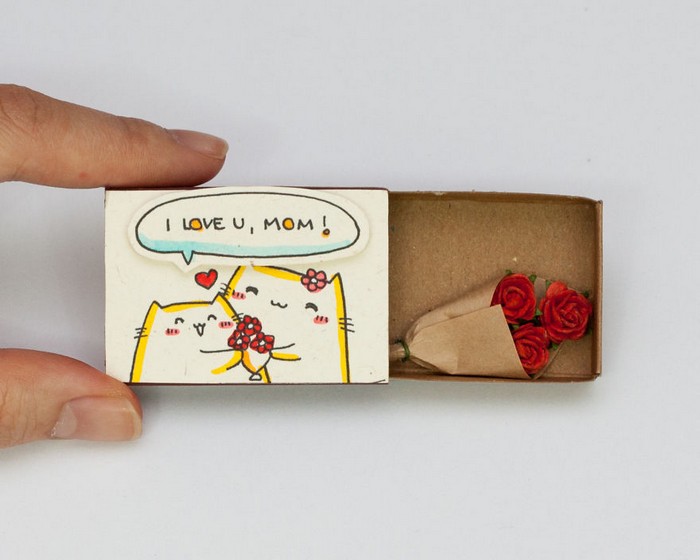Идея удивительных открыток из спичечных коробков, которые порадуют всех и каждого