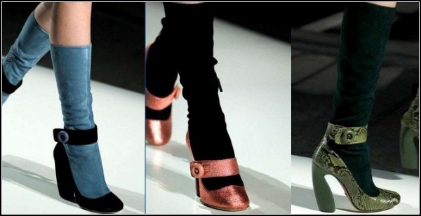 Обувь Prada Mary Jane Boots: коллекция Осень-2011