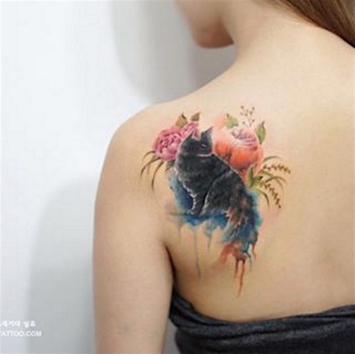  Акварельные татуировки кореянки Silo