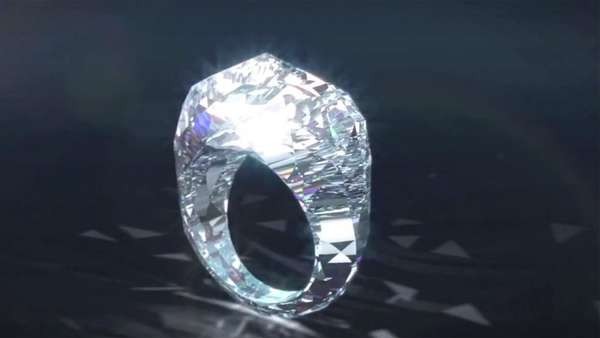 Кольцо из цельного бриллианта от швейцарского ювелира