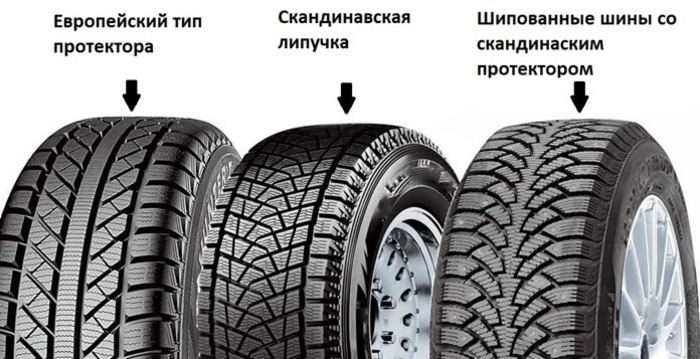 Различные типы автомобильных шин/ Фото: vashashina.ru