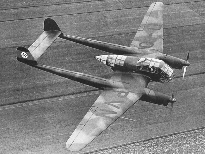 Focke-Wulf Fw 189 Uhu, имеющий нестандартную конфигурацию/ Фото: airwar.ru