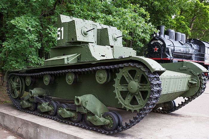 Танк Т-26 с двумя башнями/ Фото: victorymuseum.ru