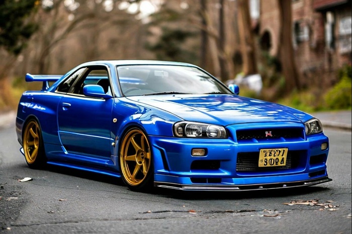 Nissan Skyline GT-R R34 часто участвует в дрэг-рейсинге