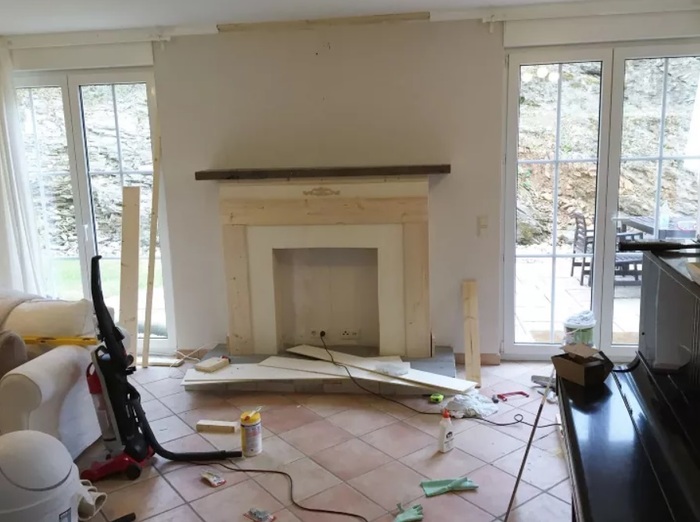 Деревянная конструкция фальшкамина Деревянная конструкция фальшкамина