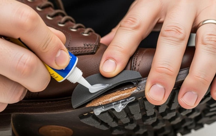 Заклеивание сквозной трещины