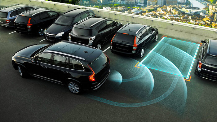 Работа системы автоматической парковки