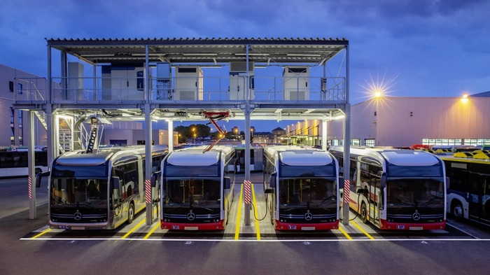 Технологичная станция зарядки автобусов