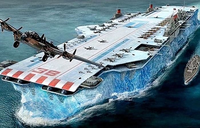 В Великобритании планировали построить гигантский военный корабль-аэродром/ Фото: amusingplanet.com