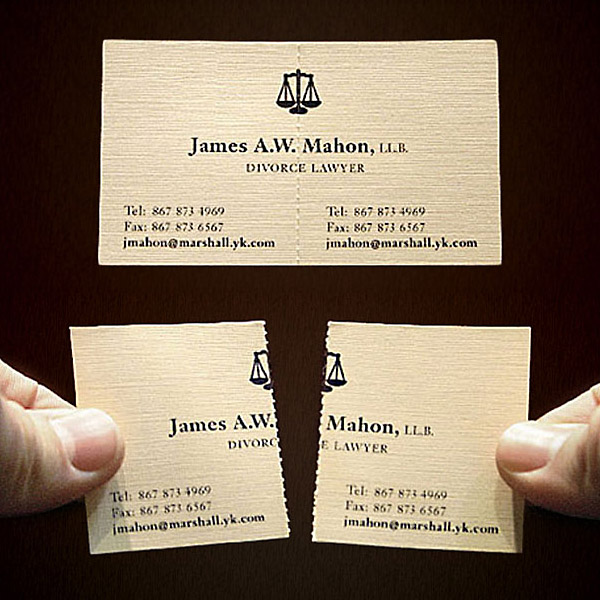 Визитная карточка адвоката, специализирующегося на бракоразводных процессах.