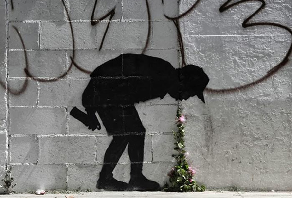 Уличный художник Banksy, Великобритания.