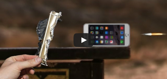 Брутальное видео: что будет, если выстрелить в iPhone 6 пулей 50-го калибра?