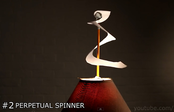 Видео-инструкция: Вечно вращающаяся спираль из бумаги