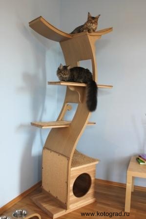 Деревянные домики для кошек - Kotograd