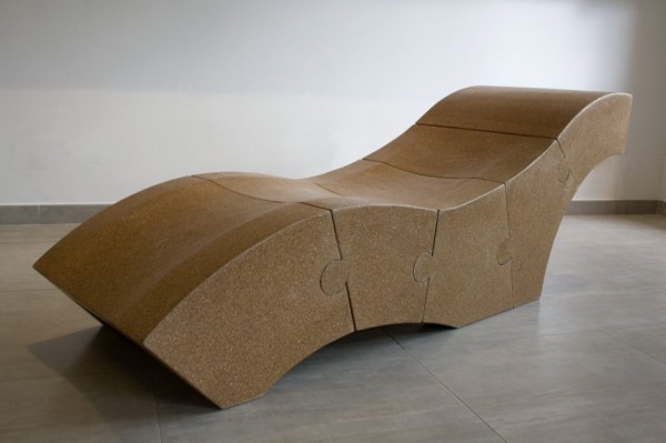 Chaise Cork: эргономичное пробковое кресло-шезлонг от D’arc.Studio