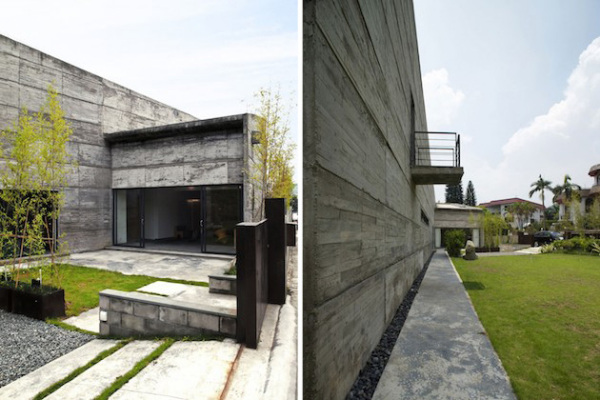 Gallery Style Tapered House: длинный ассиметричный дом в Китае