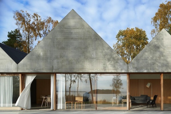 «Легкий» бетон в архитектуре загородного дома от шведских архитекторов