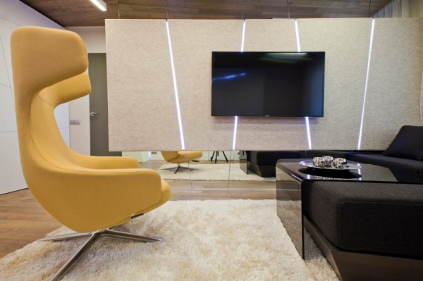 TV Room – гостиная с оптическими иллюзиями от Geometrix Design
