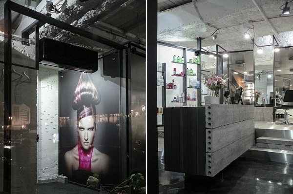 Tana Kmenta Hair Studio: индустриальный дизайн салона красоты от Studio Muon