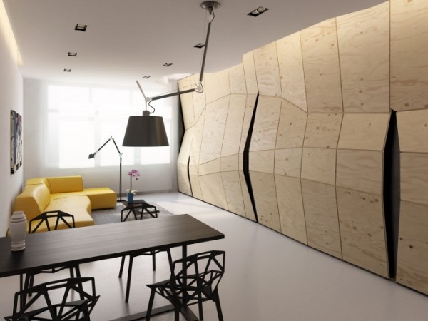 Креативная концепция квартиры-трансформера площадью 60 квадратых метров