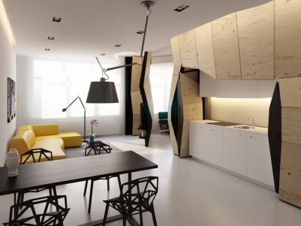 Креативная концепция квартиры-трансформера площадью 60 квадратых метров