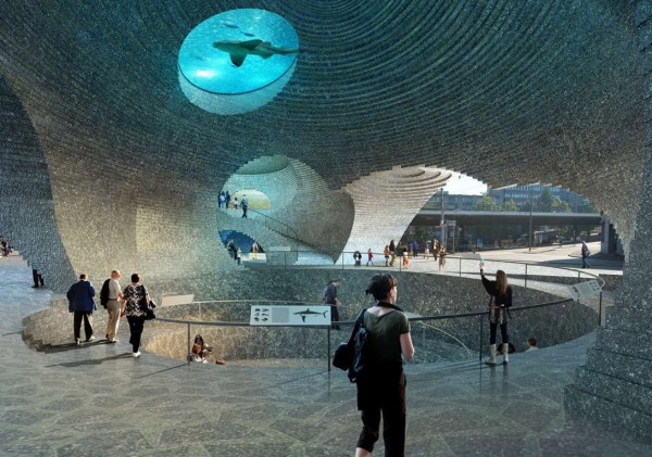 Ozeanium – футуристический городской аквариум в Базеле  