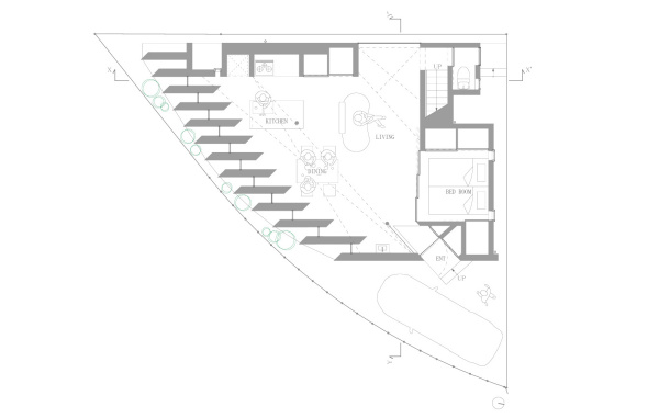 House in muko – жилой дом света и тени от Fujiwaramuro architects