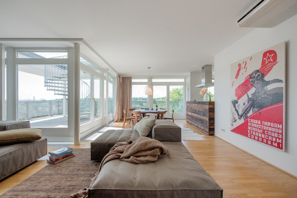 Nussberg Penthouse - креативный пентхаус в Вене от Beef Architekti