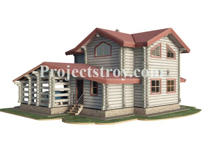 Проект деревянного дома из лафета
