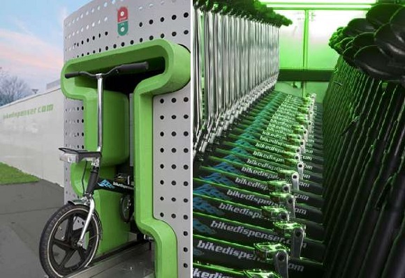Торговый автомат-'велопрокат' Bikedispenser в Нидерландах