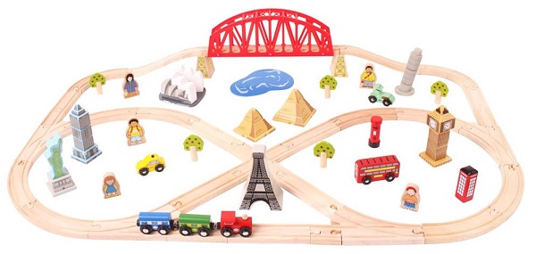 Bigjigs Around The World Train Set – игра и изучение географии для детей от 3 лет