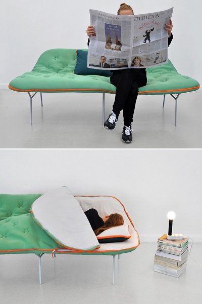 Софа-спальный мешок Camp Daybed Unzips - зимняя мебель для любителей походной жизни