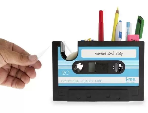 Rewind Desk Tidy Pencil Holder - 'аудиокассета'-подставка для канцелярских мелочей