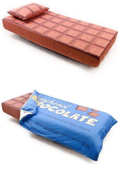 Кровать-'шоколадная плитка' Chocolate bar bed от Bed Toppings - сладкая мебель для детей и взрослых