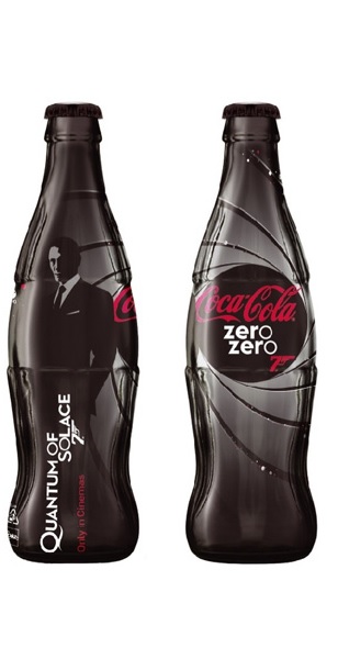 Джеймс Бонд на бутылке Coca-Cola zero
