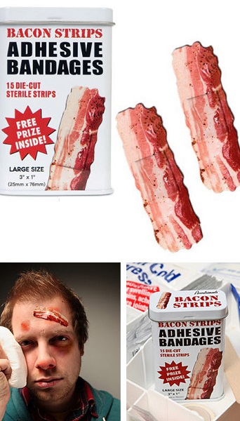 Пластырь с креативным принтом  Bacon strips