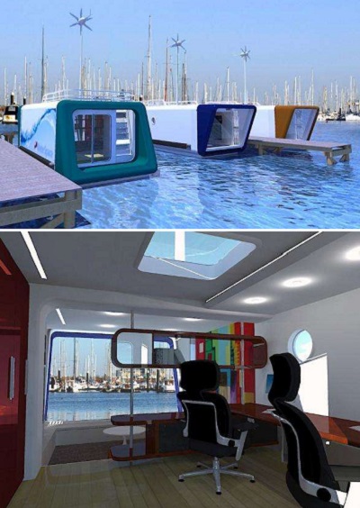 H2Office - концепт плавучего офиса для работы в парке или у моря
