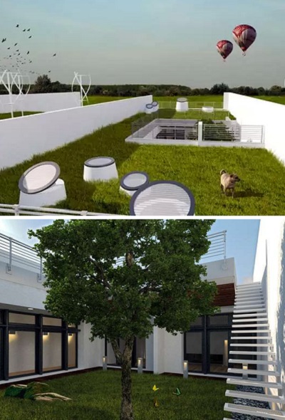 Осовремененный домик хоббита - концептуальный проект Stay Grounded от Materica Studio