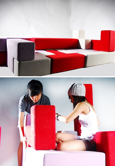 Tat-Tris - мебель для любителей поиграть от Gaen Koh