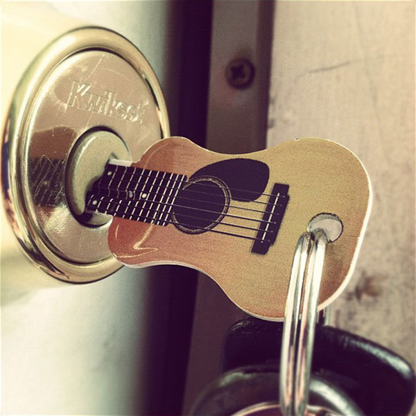 Основание ключа в форме гитары