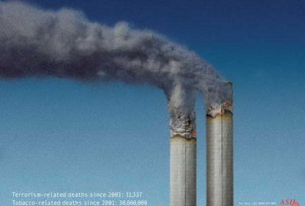 Дымящаяся фабрика - зажженные сигареты