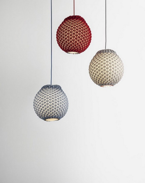 Трикотажные лампы от дизайнеров Ariel Zuckerman и Oded Sapir 