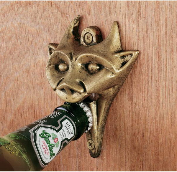 Горгулья - открывалка для пива из латуни