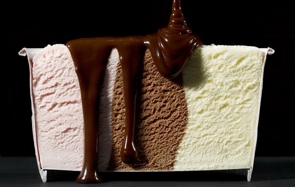 мороженое в шоколаде в разрезе из проекта Cut Food