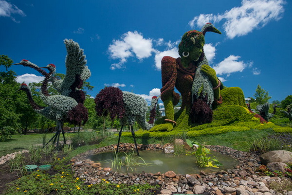 Mosaicultures Internationales: выставка зеленых скульптур