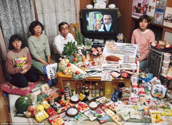 Семья из Японии, тратит 317,25 $ в неделю